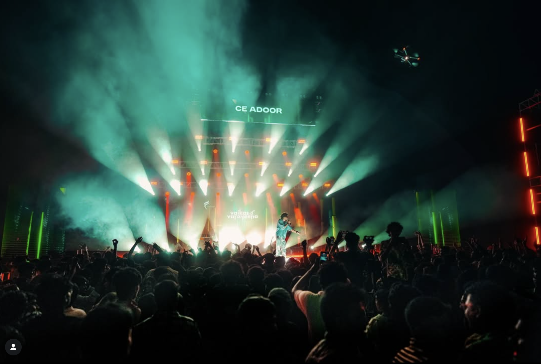 Avalon artist performing on stage